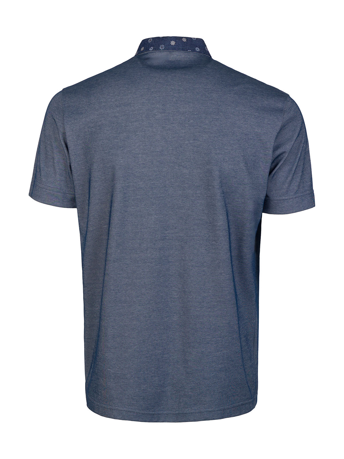 Мъжка деним тениска с дънкова яка