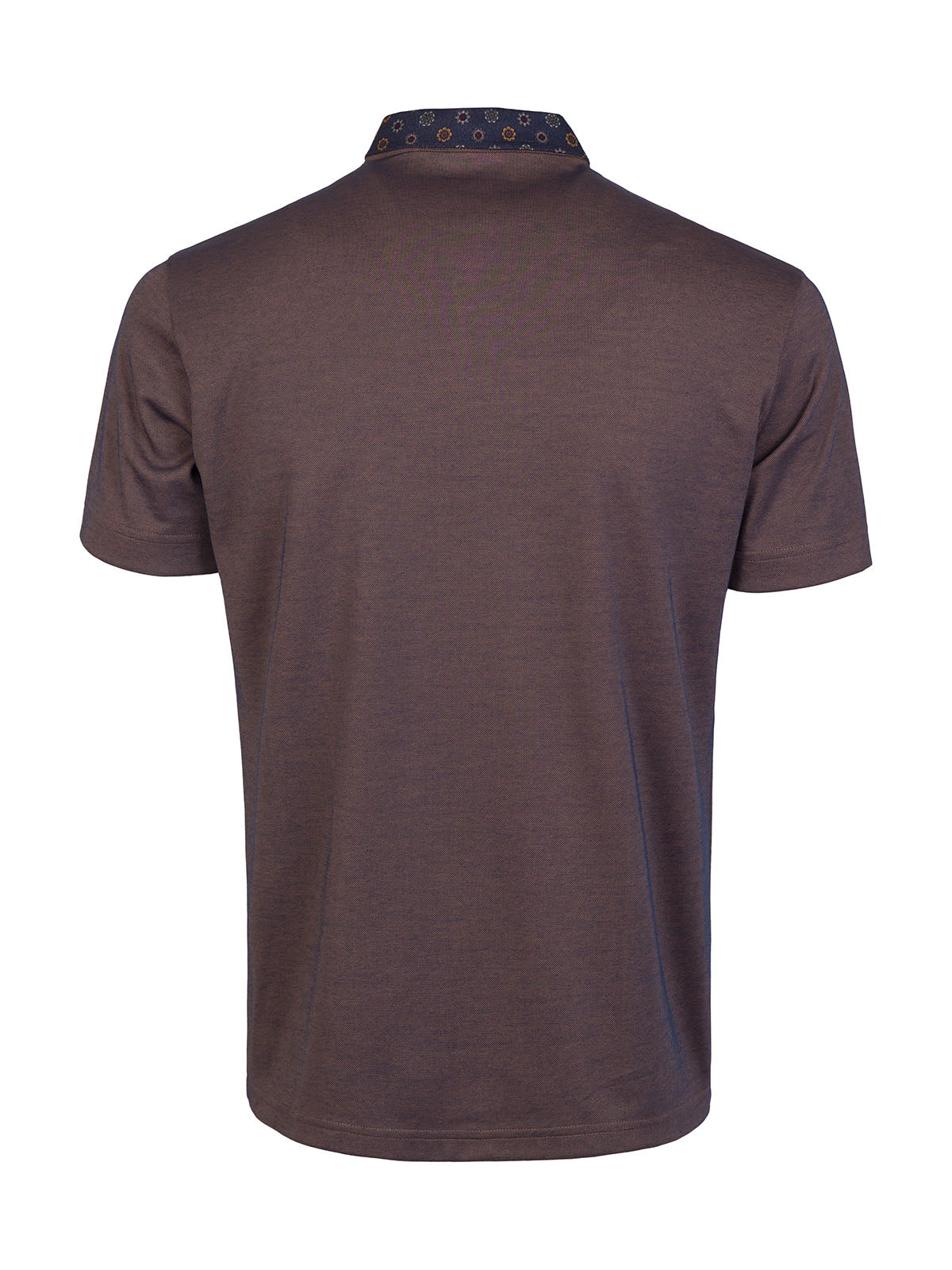 Мъжка тениска в кафяв меланж