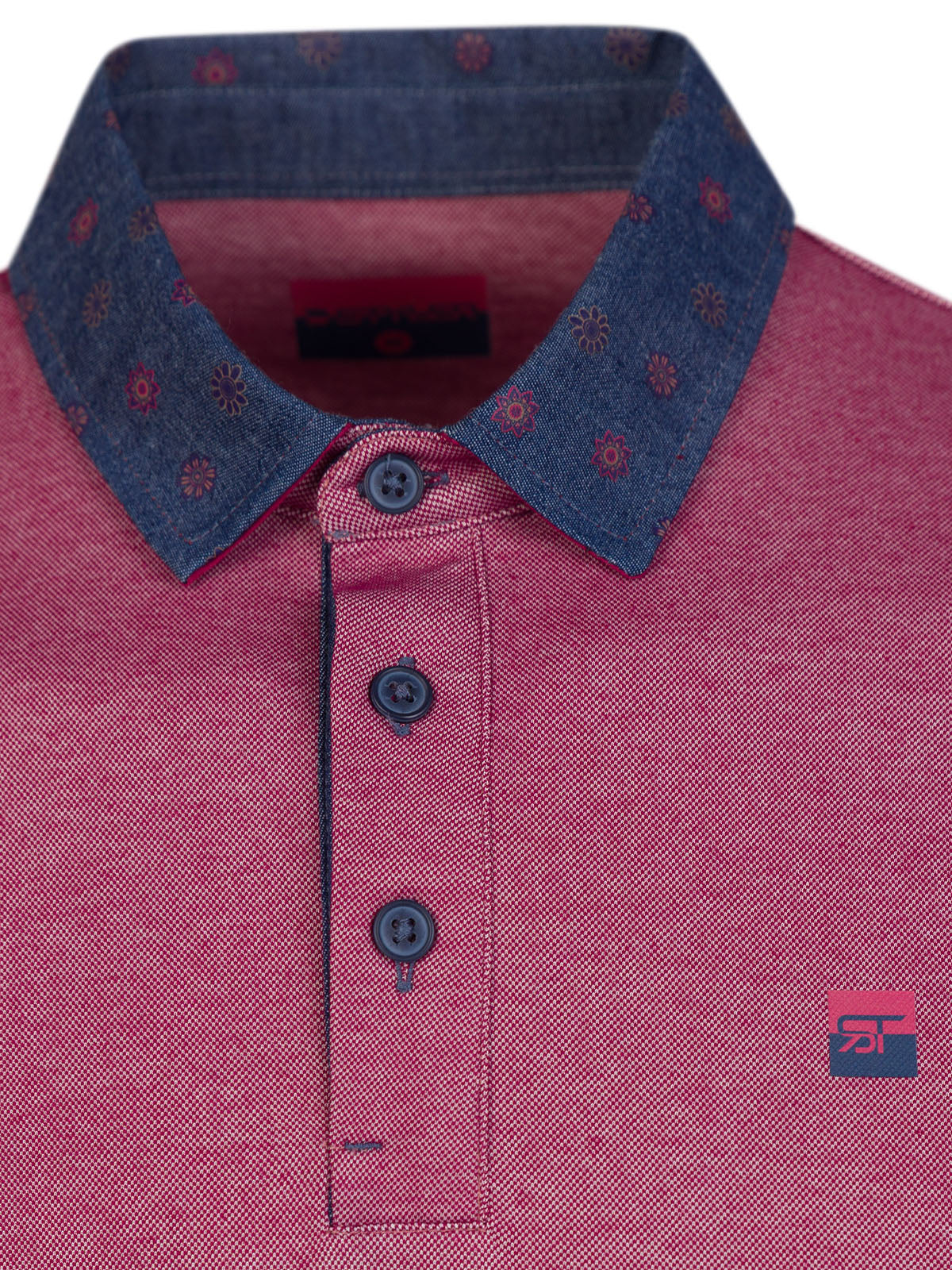 Мъжка тениска в малина меланж