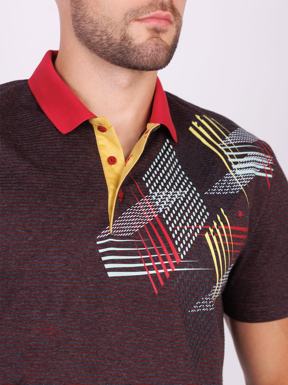 Тениска в сив меланж