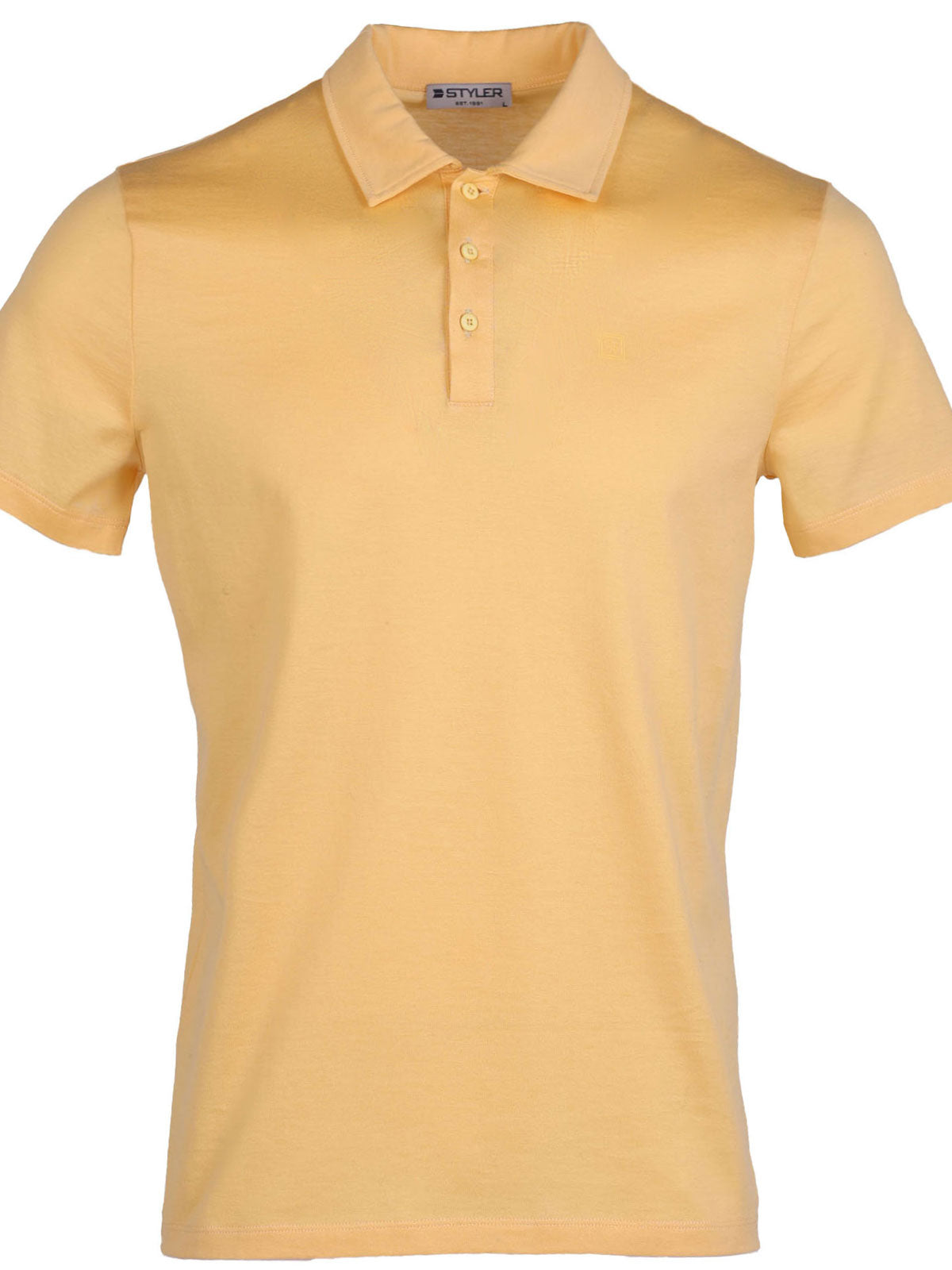 Тениска в жълто с яка