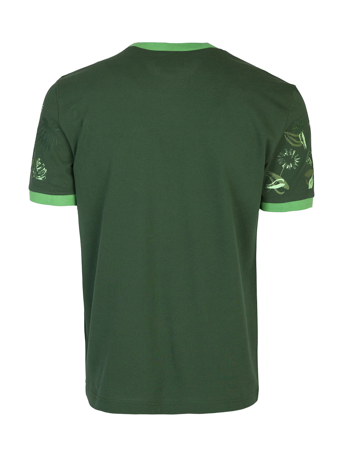 Тениска в тъмно зелено с печат