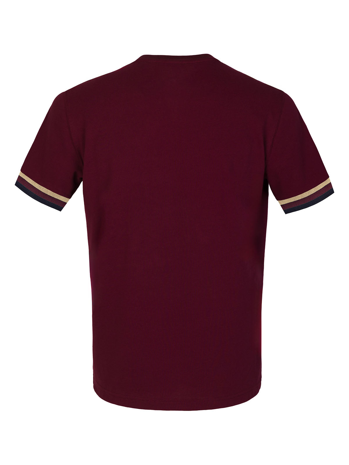 Тениска в бордо с контрастни маншети