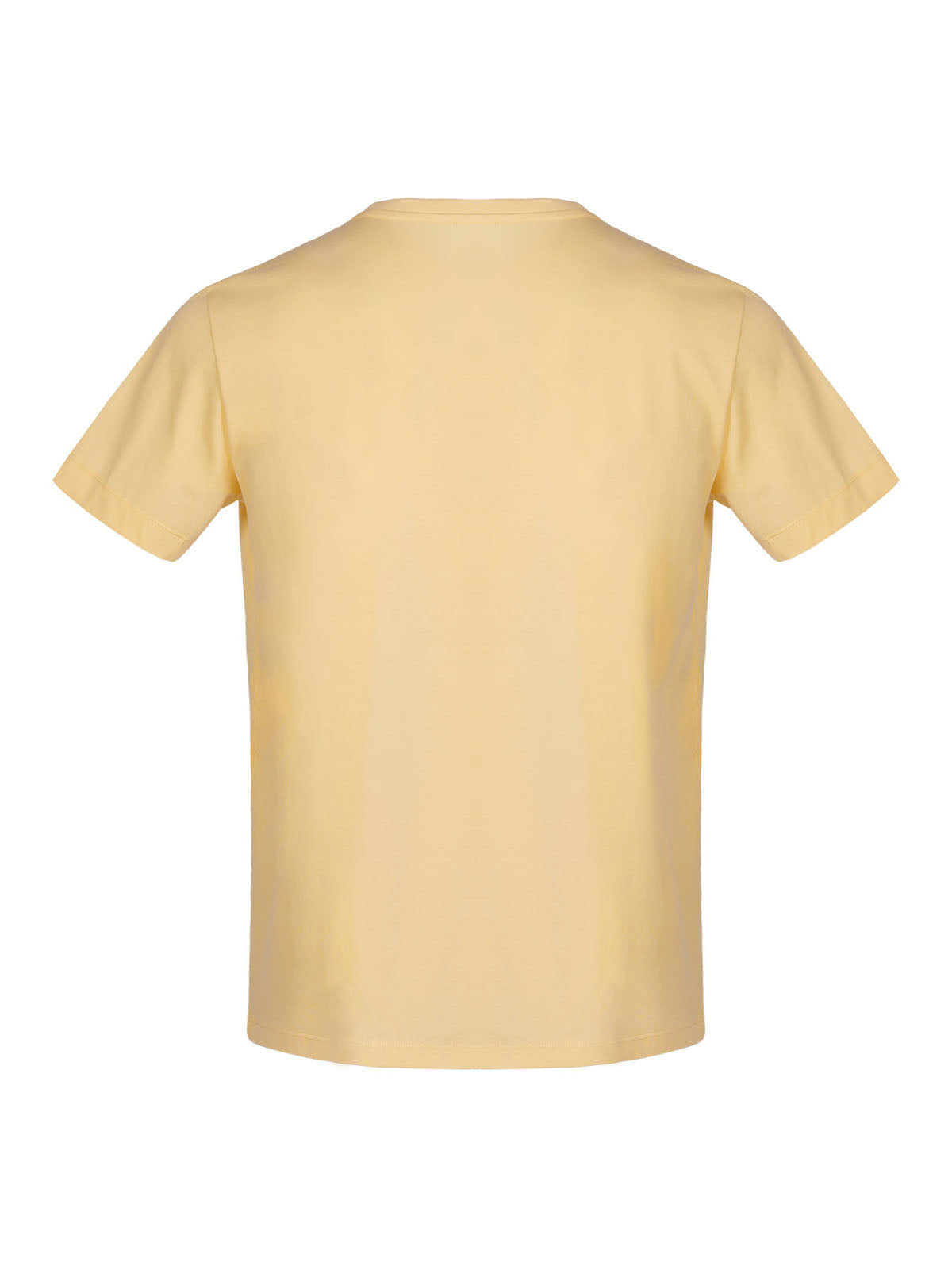 Тениска в жълто с цветен печат