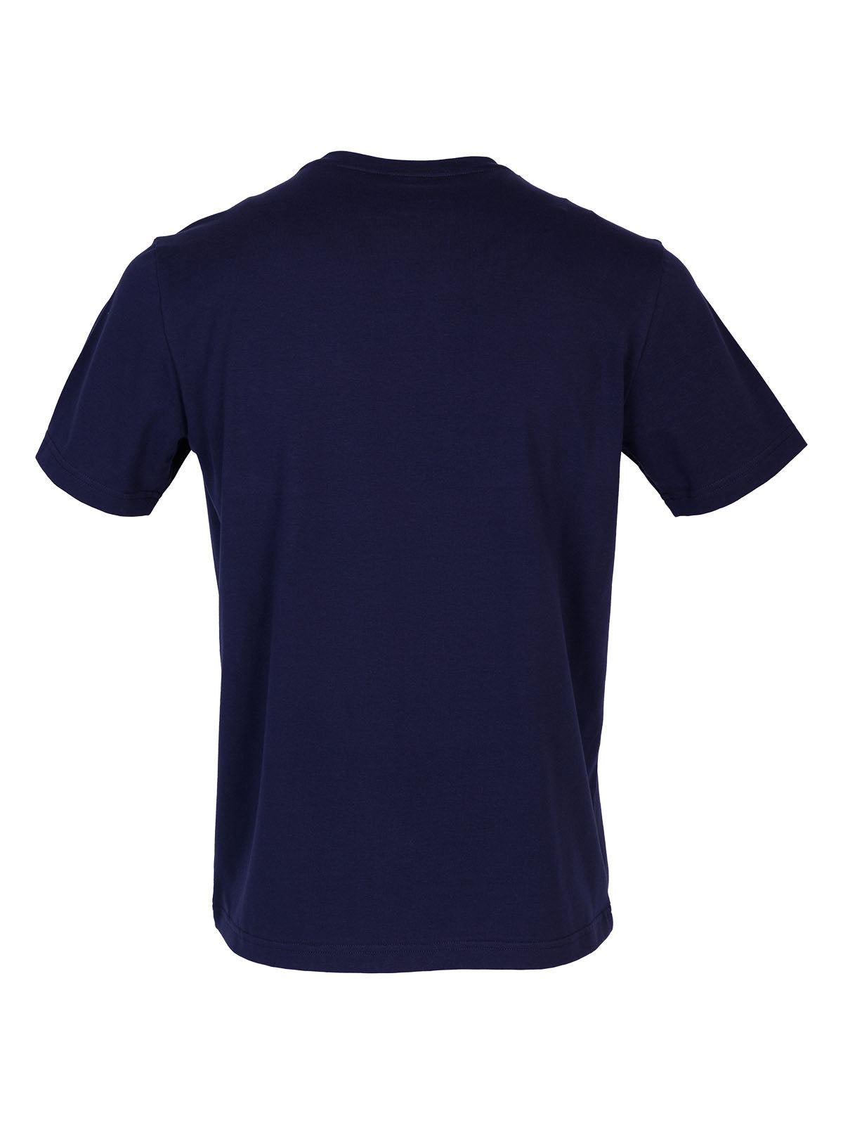 Мъжка тениска в тъмно синьо с печат